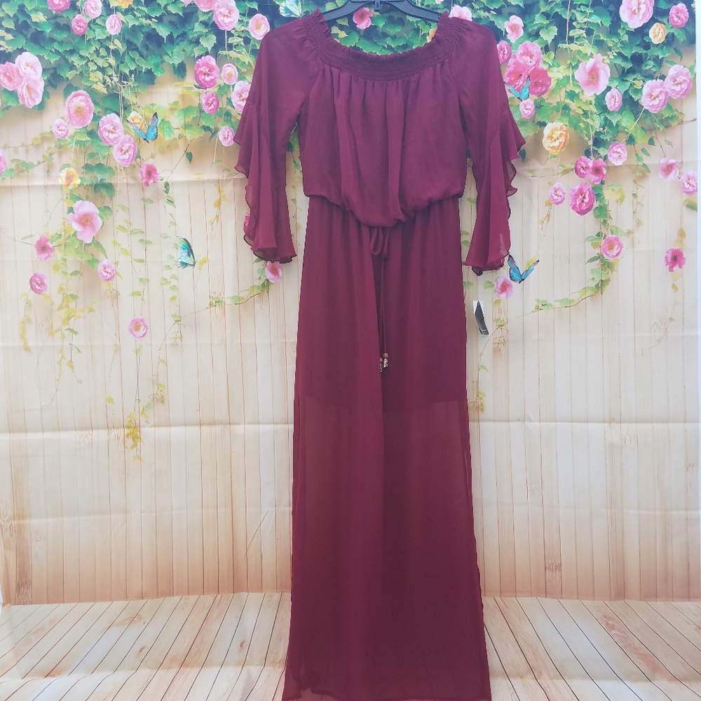 City Triangles Cabernet Maxi Dress